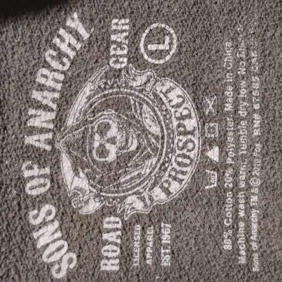 RARE! Sons Of Anarchy Reaper Crew Road Gear Full Zip Jacket W Hood Sz.L - Picture 5 of 16